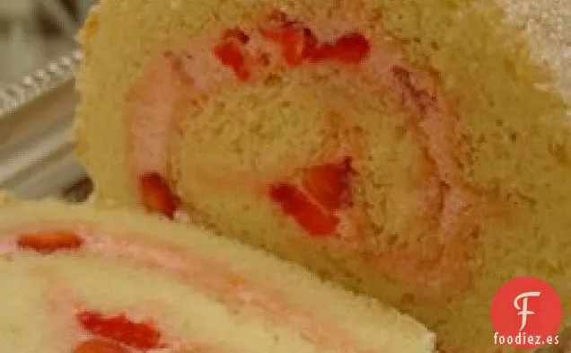 Rollo de crema de fresa