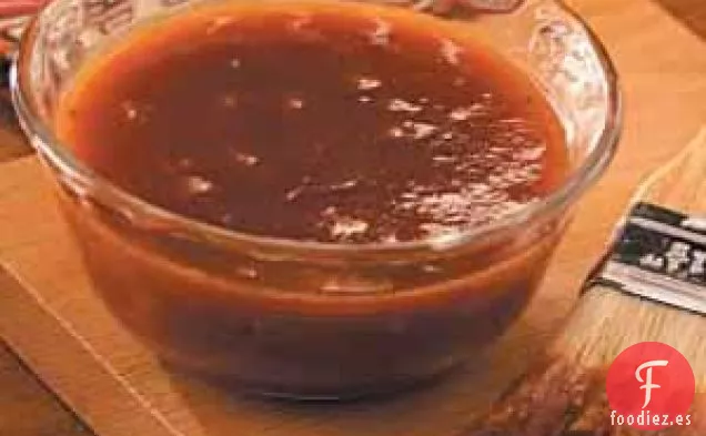 Salsa de barbacoa de ruibarbo