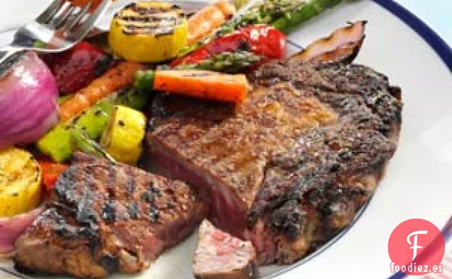 Chuletas de ternera a la parrilla estilo caribeño