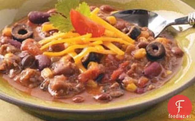 Chili de tacos con tres frijoles