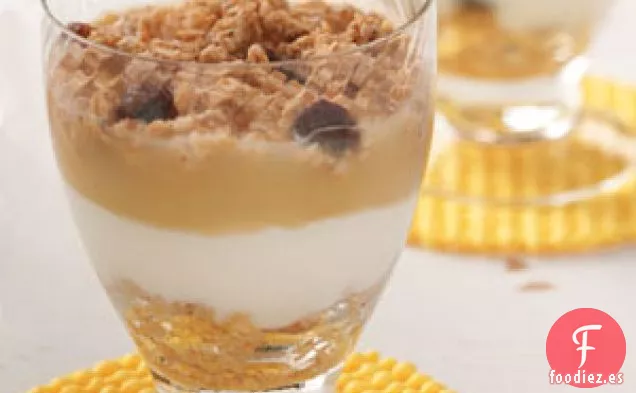 Parfait de yogur de manzana