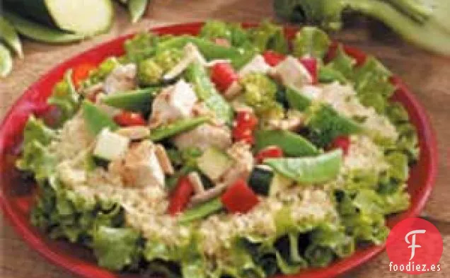 Ensalada de cuscús con pollo y sésamo