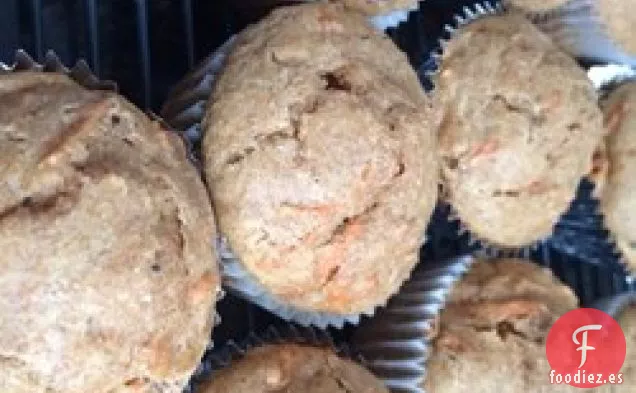 Muffins oscuros de zanahoria y pasas
