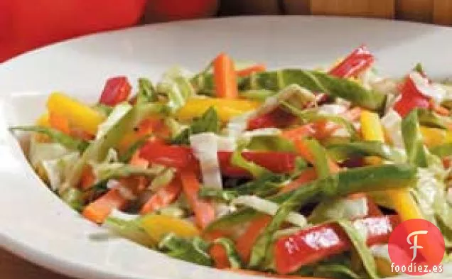 Ensalada de col colorida y saludable