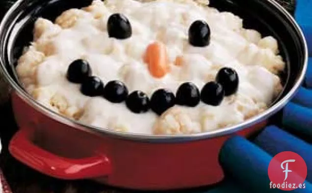 Muñeco de nieve de coliflor