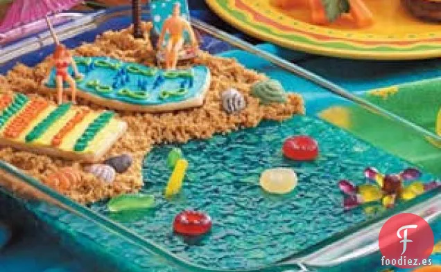 Ensalada de gelatina junto al mar