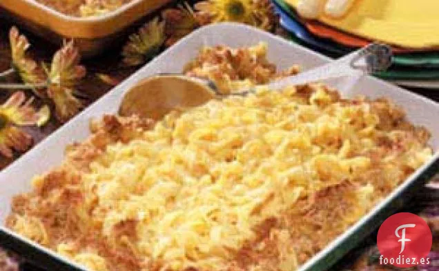 Cazuela de fideos con queso