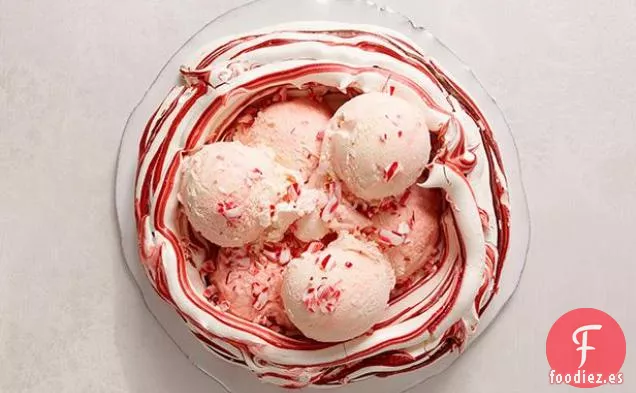 Pavlova de bastón de caramelo