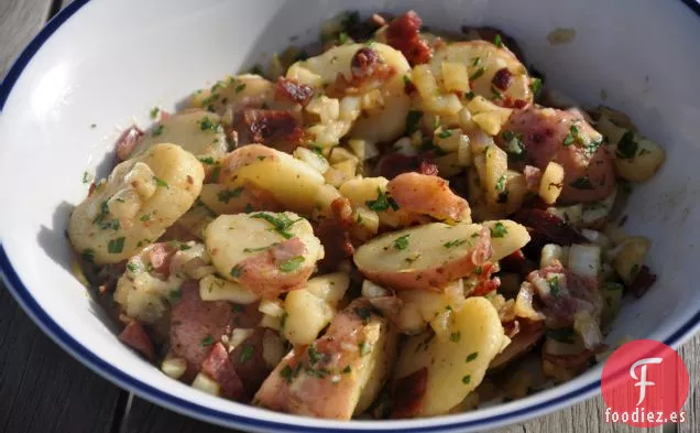 Ensalada De Patatas Con Condimento De Hinojo Y Chalota Y Tocino