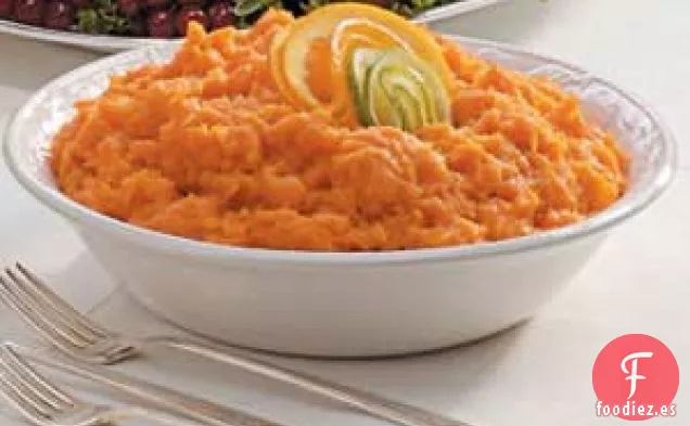 Batatas dulces con naranja batida