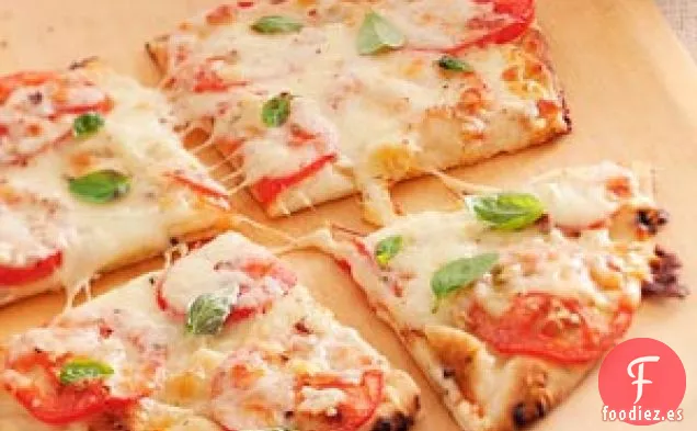 Pizzas de pita y margarita