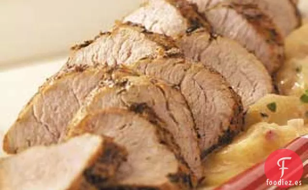 Cerdo con salsa de crema de manzana