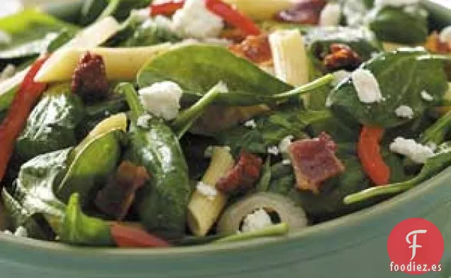 Penne con espinacas