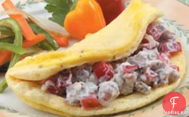 Tortilla de salchichas esponjosa