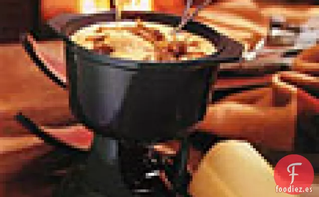 Fondue de Gruyère con Chalotes Caramelizados