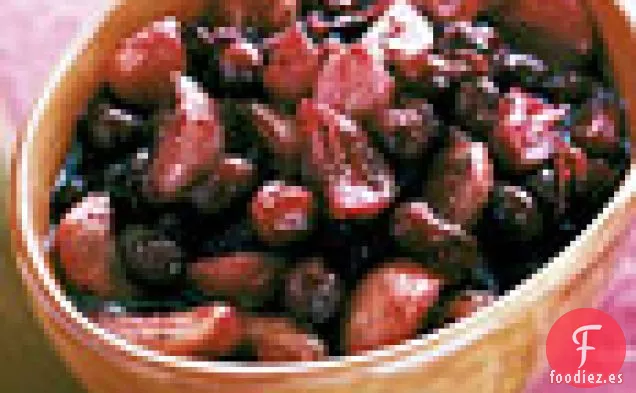 Salsa de Arándanos con Chalotes Asados y Oporto
