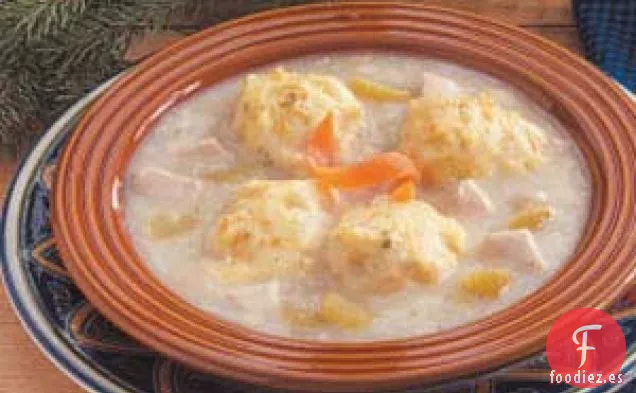 Guiso de albóndigas de pollo y zanahoria