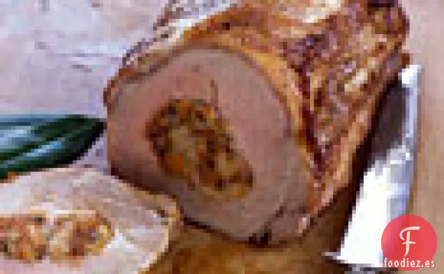 Cerdo Asado con Relleno de Albaricoque y Chalota