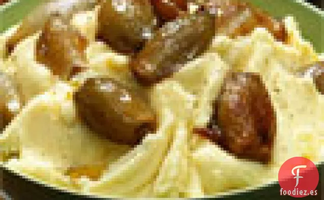 Puré de Patatas Doradas Yukon con Chalotes Caramelizados