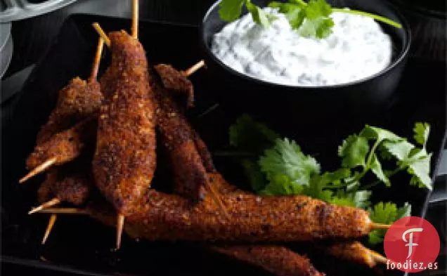 Brochetas de pollo estilo gladiador