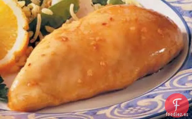 Pollo con miel y ajo