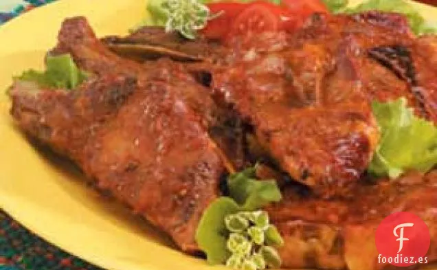 Costillas campestres a la parrilla