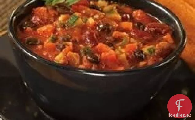 Chile de verduras y dos frijoles