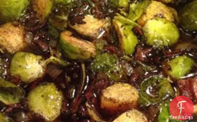 Coles de Bruselas con tocino de Bella