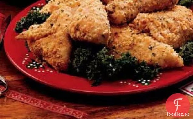 Pollo a la parmesana en microondas
