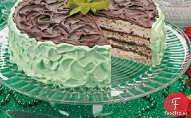 Tarta de chocolate y menta