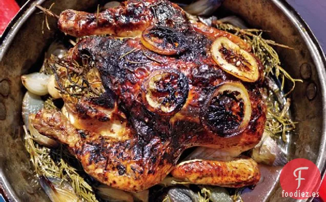 Pollo Asado Con Romero, Limón Y Miel