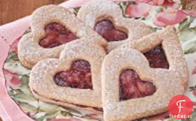 Galletas de corazón de Linzer