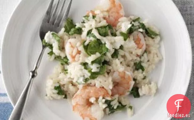 Risotto de camarones abundante