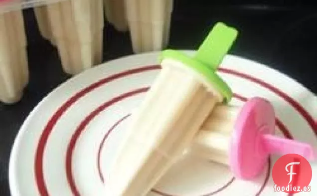 Paletas de crema de coco