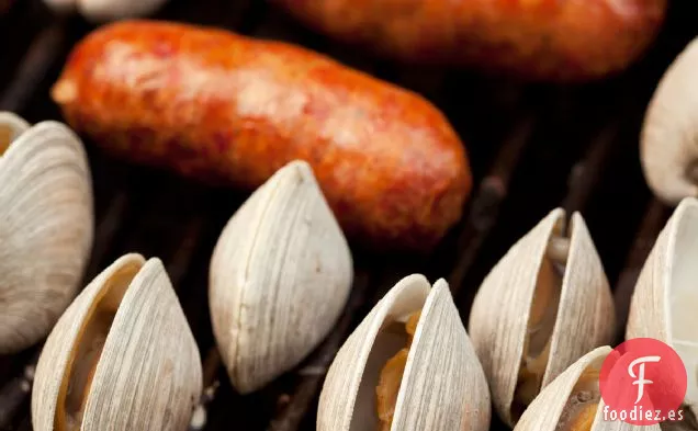 Receta De Almejas Y Chorizo A La Parrilla