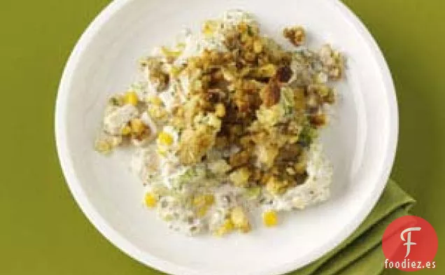 Cazuela de pollo preparada con anticipación