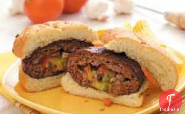 Hamburguesas de barbacoa rellenas
