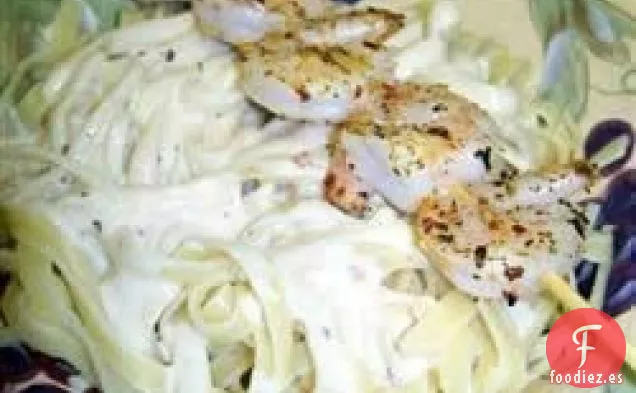Camarones Alfredo con Pasta Cabello de Ángel