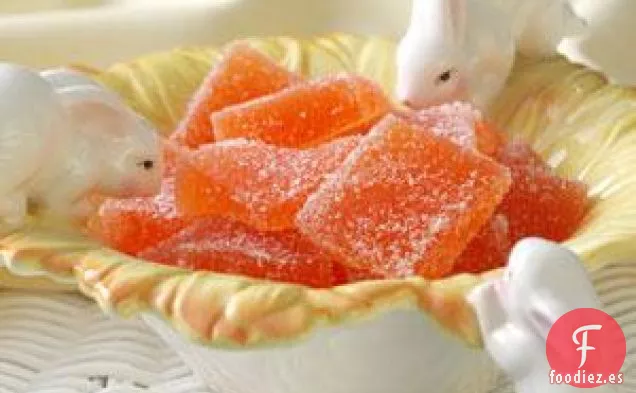 Caramelos de gelatina de naranja