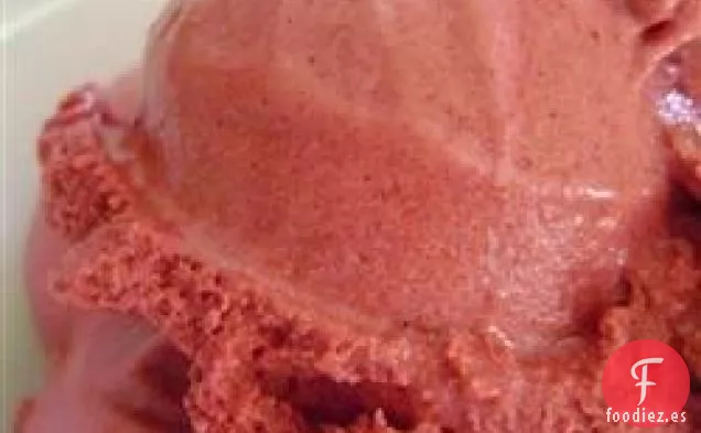 Helado suave de frambuesa
