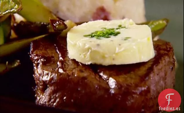Filete Miñón Flameado con Mantequilla de Cebollino