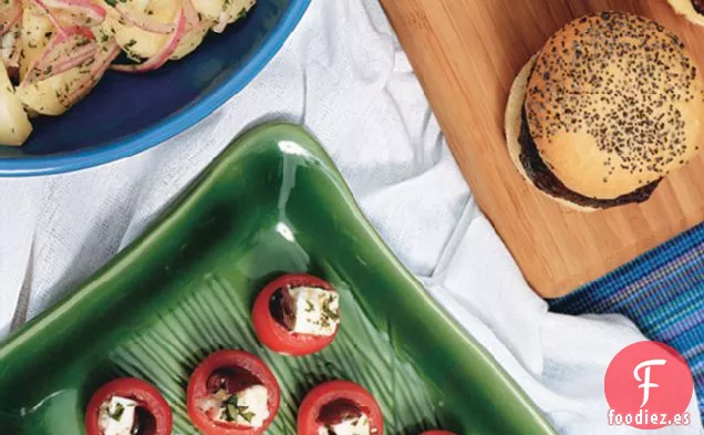 Tomates Cherry Rellenos De Queso Feta Marinado