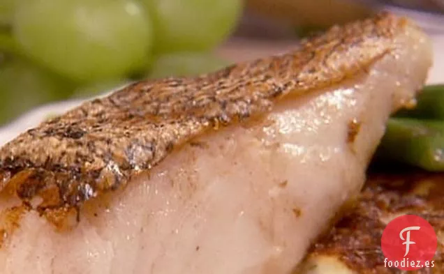 Lubina frita en sartén