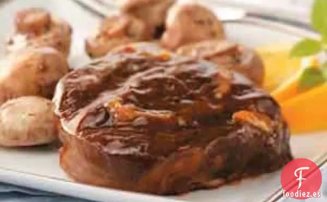 Tournedos de carne glaseada
