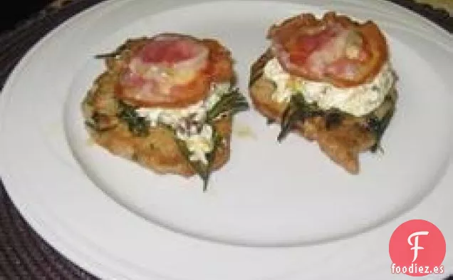 Saltimbocca con queso Neufchatel