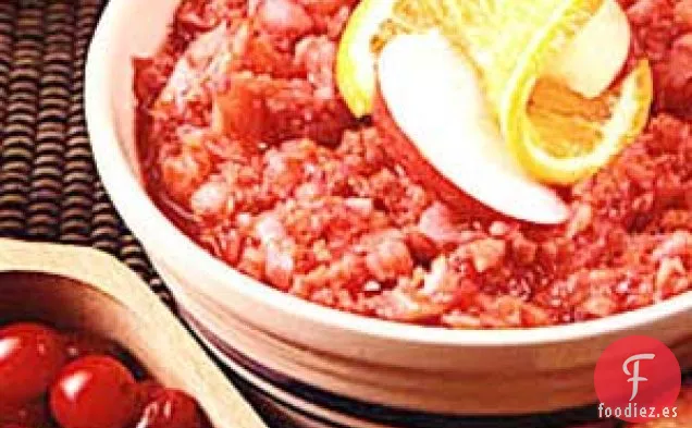 Salsa rápida de arándanos rojos y manzana