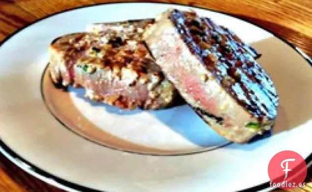 Filetes de atún y jalapeños a la parrilla