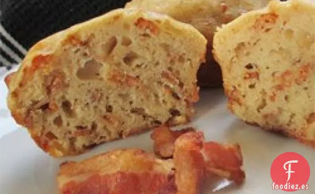 Muffins de tocino y queso