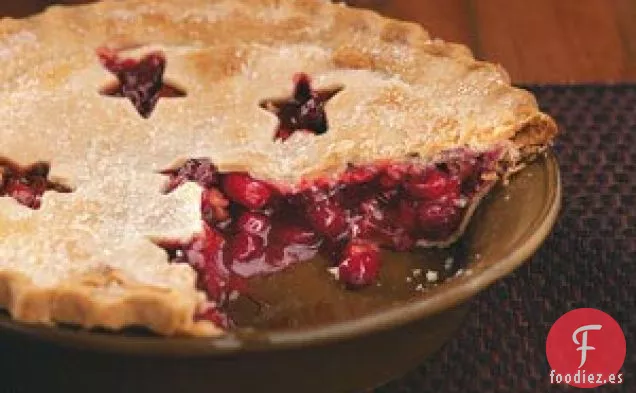 Tarta de arándanos, cerezas y nueces
