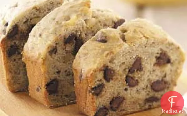 Pan de nueces con chips de plátano
